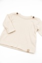 Bamboom | T-Shirt Met Lange Mouwen Knopen op Schouders Warm White