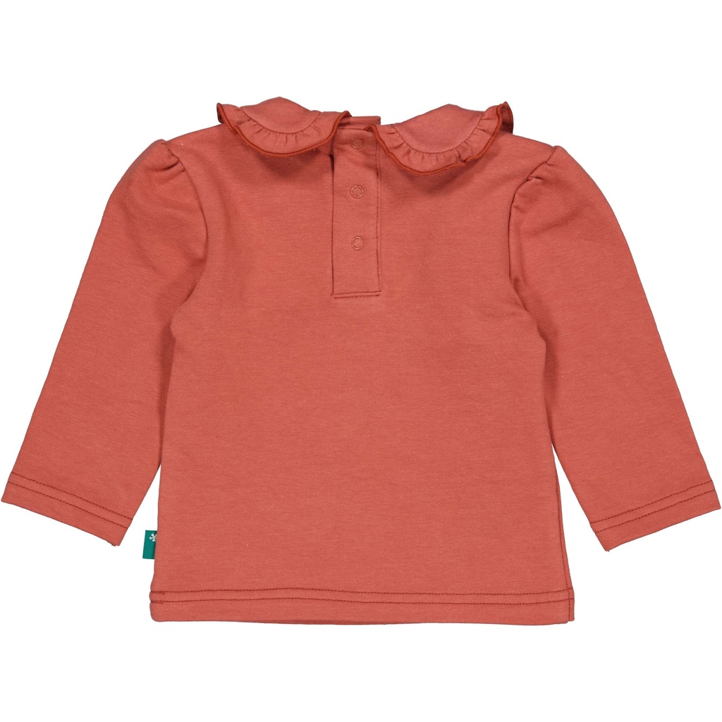 Bess | T-shirt Girls Collar Longsleeve Cedar Wood