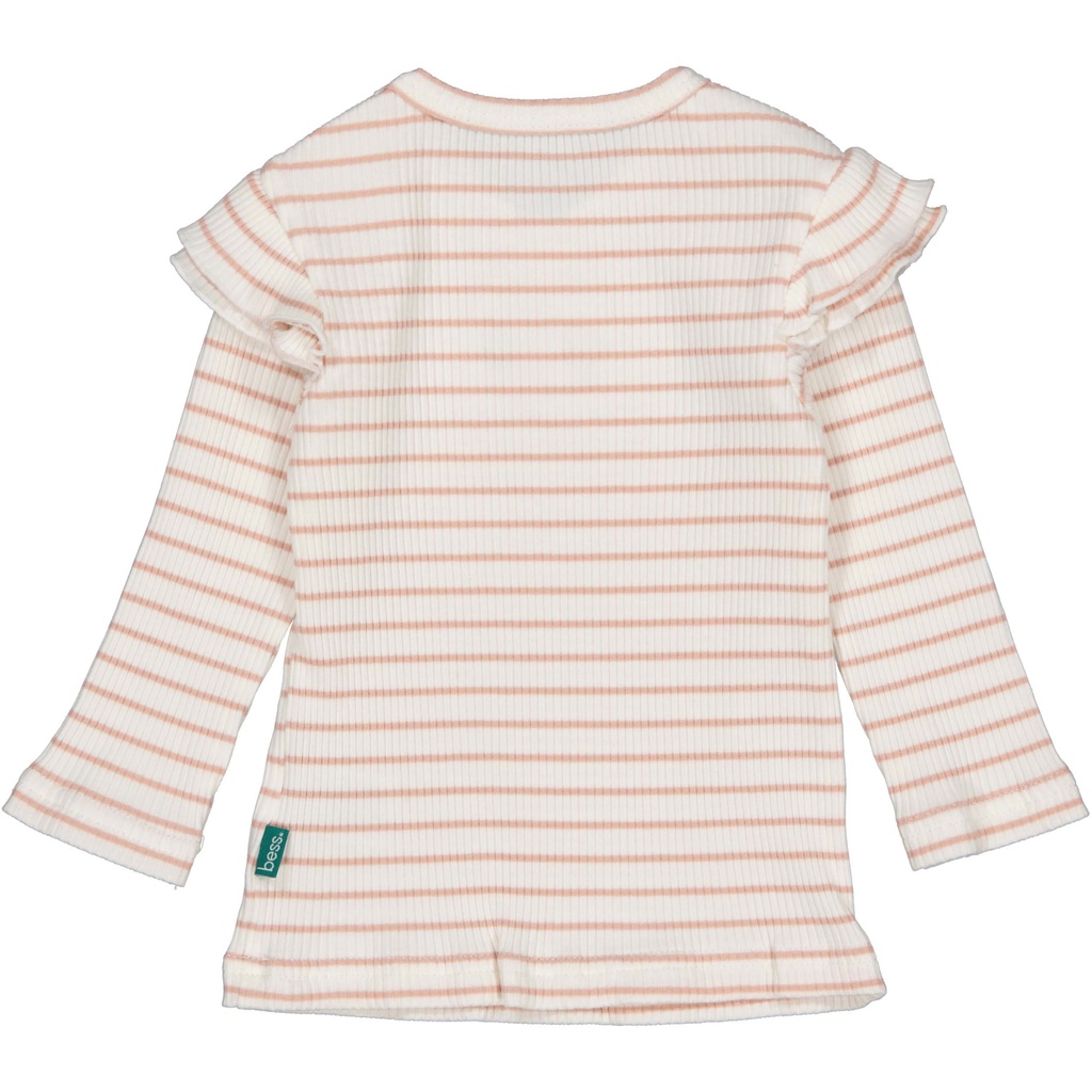 Bess | T-shirt Girls Striped Longsleeve Off White