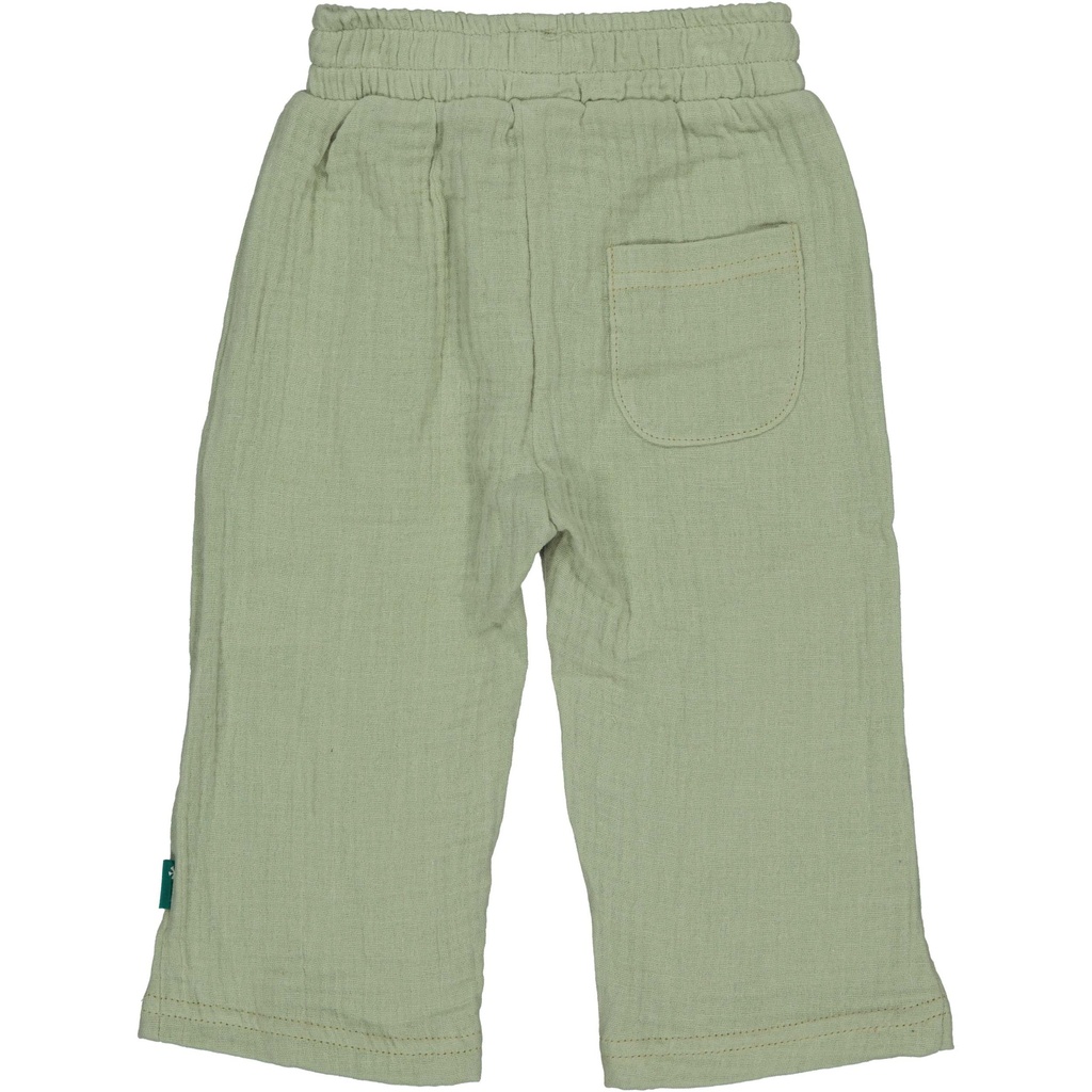 Bess | Broek Girls Muslin Wide Lege Teal
