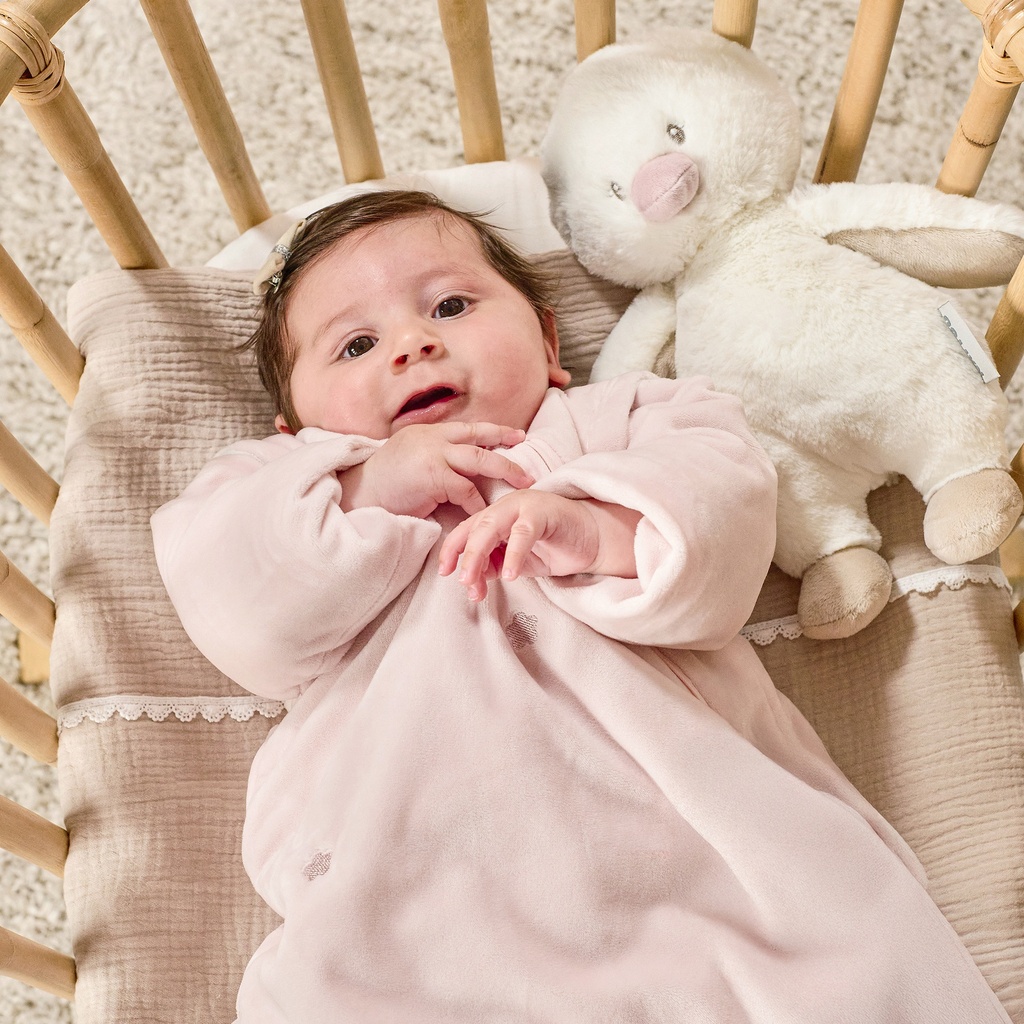 Nattou | Slaapzak Fanfan met Afneembare Mouwen Velours 2.5TOG Roze 70cm