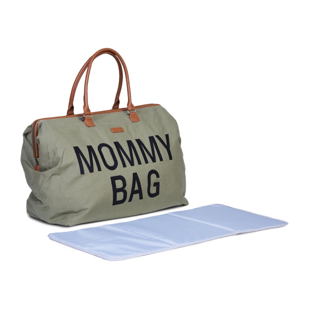 VERZORGINGSTAS, Mommy Bag Canvas, kaki, uni/print Mommy Bag, canvas, +luiermat, +schouderriem, 2021