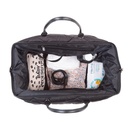 VERZORGINGSTAS, Mommy Bag Puffered, black, gematelasseerd/print Mommy Bag, nylon, +luiermat, +schouderriem, 2021