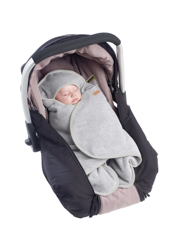 Beaba | Wikkeldeken Babynomade Dubble Fleece Heather Grey 0-6M