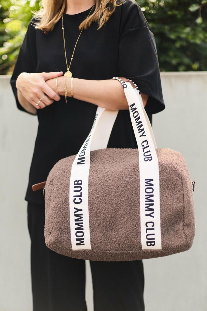 Childhome | Verzorgingstas Mommy Club Signature Teddy Zacht Bruin