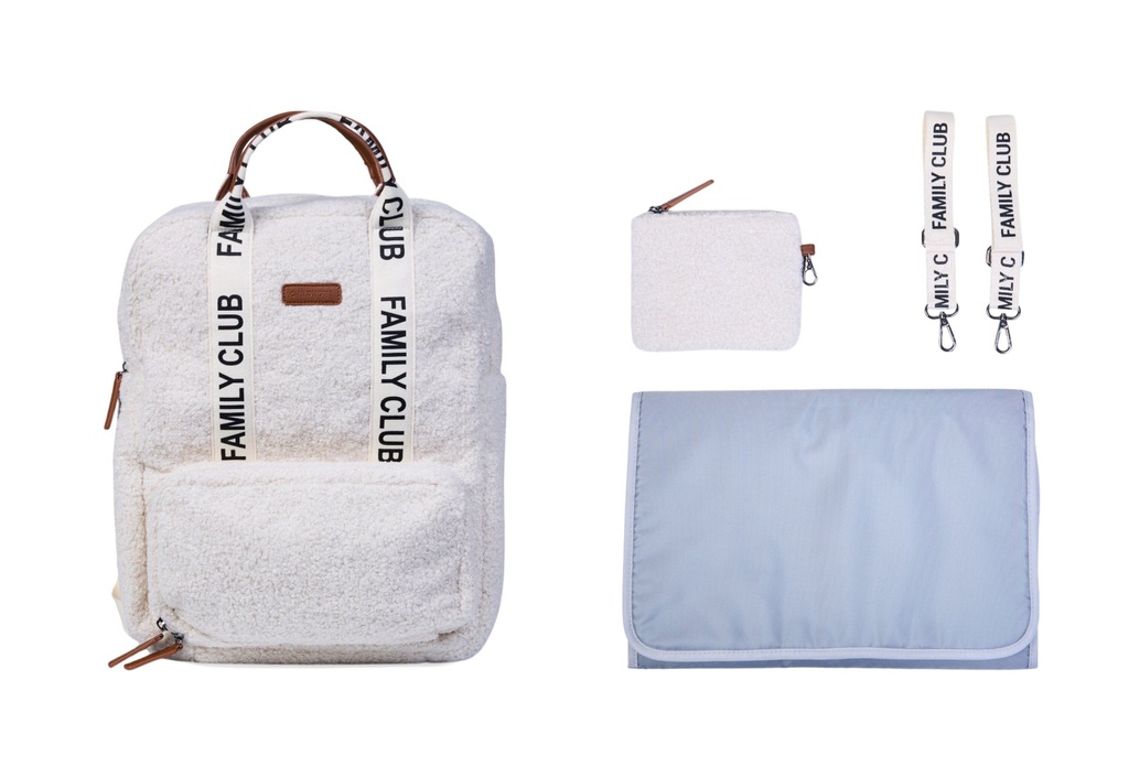 Childhome | Verzorgingstas Backpack Signature Teddy Ecru