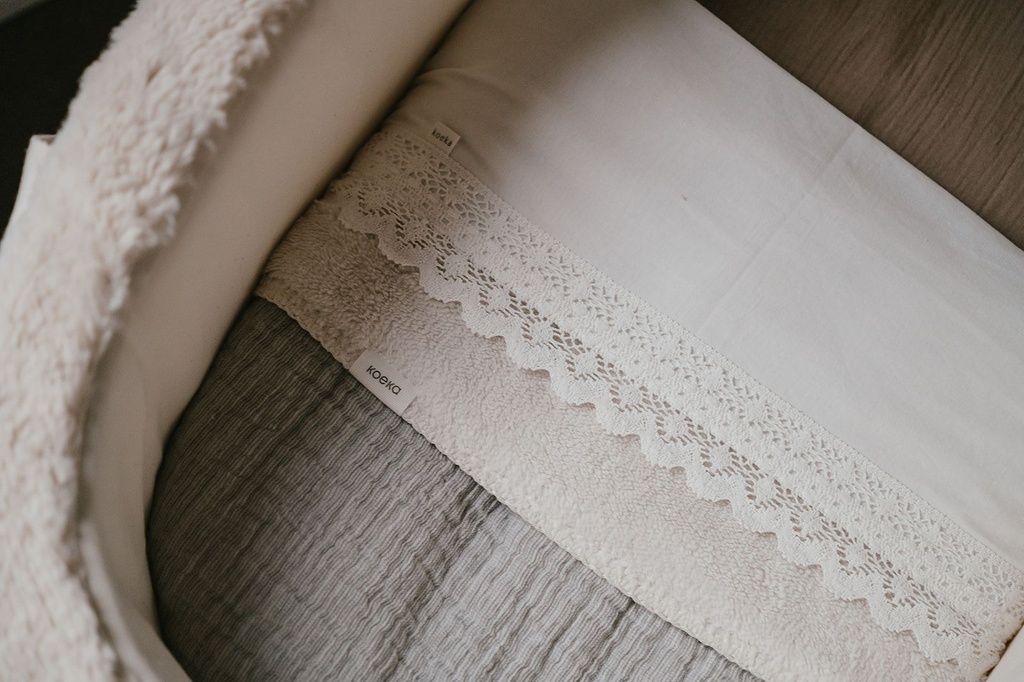 Koeka | Deken Wieg Teddy Rivoli Stone 75x100cm