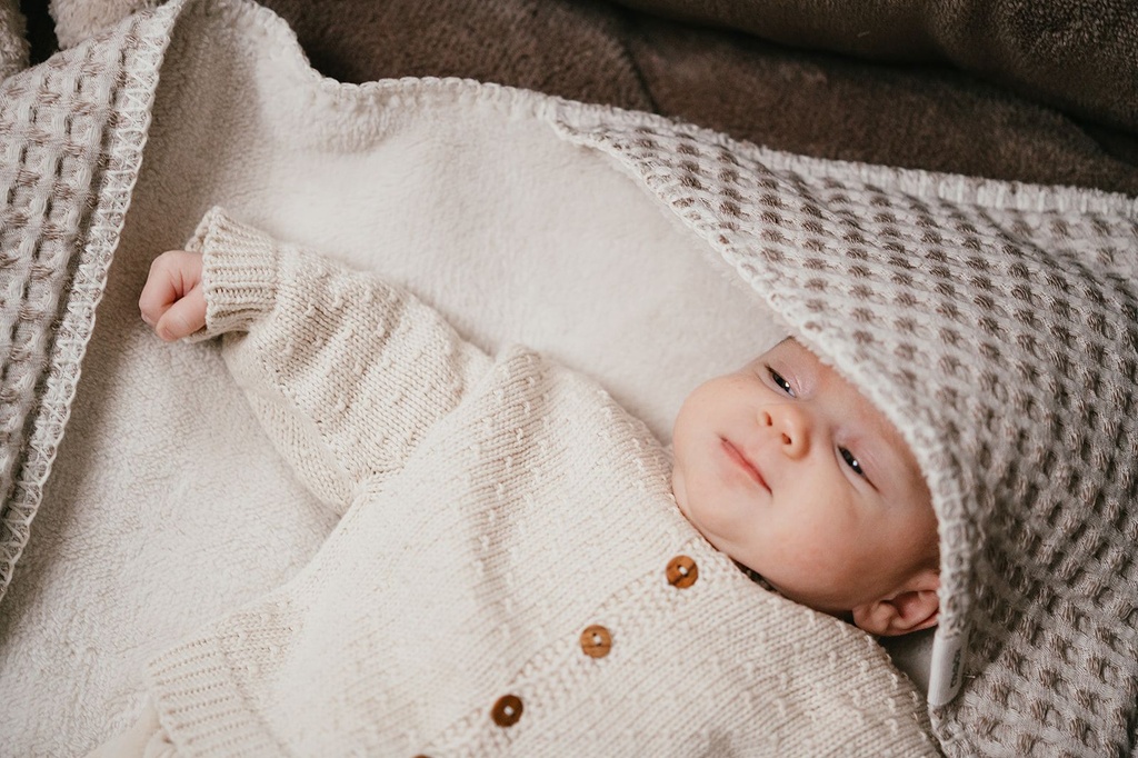 Koeka | Wikkeldeken Wafel/Teddy Oslo Crumble 100x100cm