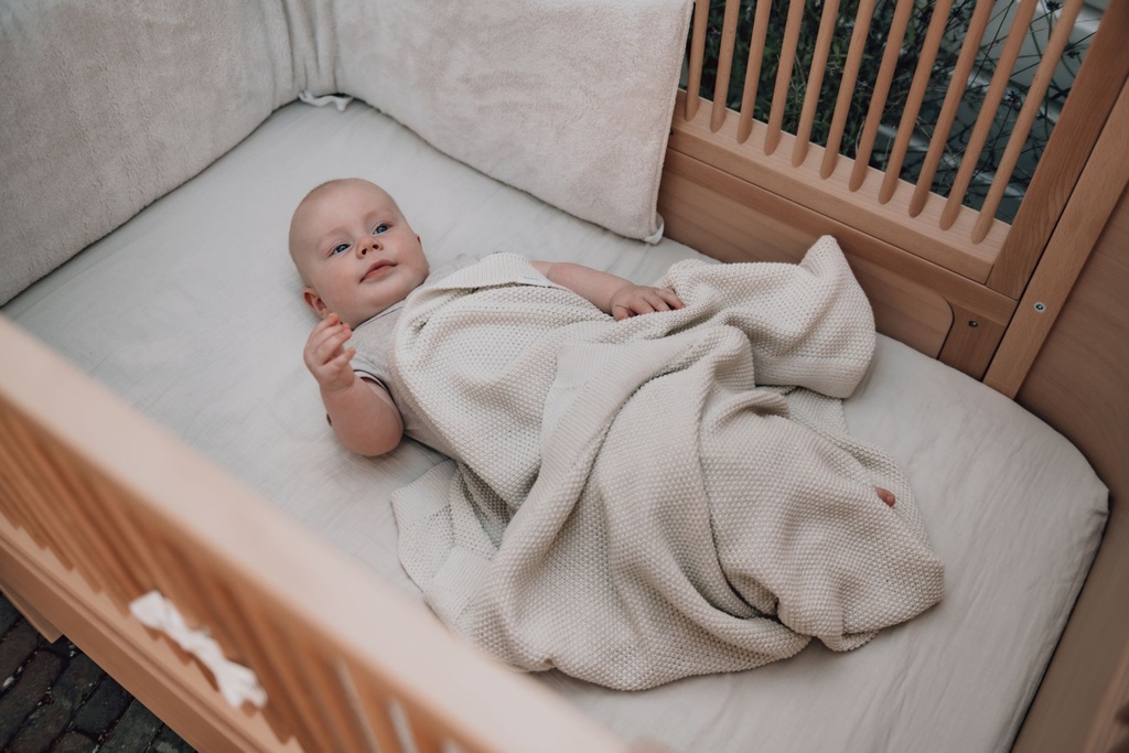 Koeka | Deken Wieg Lisbon Powder White 75x90cm