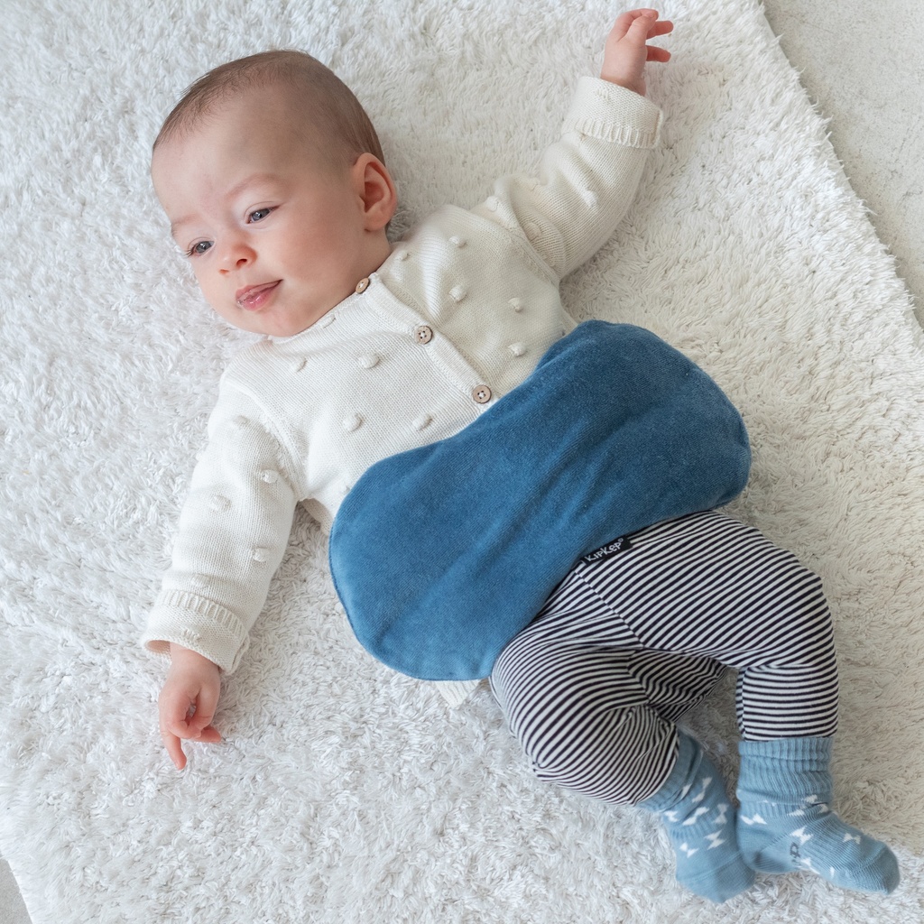 Kipkep | Warmtekussen Woller Denim Blue Vlaszaad Vulling 14x29cm