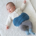 Kipkep | Warmtekussen Woller Denim Blue Vlaszaad Vulling 14x29cm