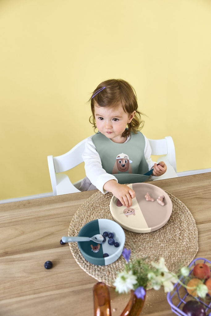 Laessig | Plat Bord Tiny Team Silicone Plate Cat Roze