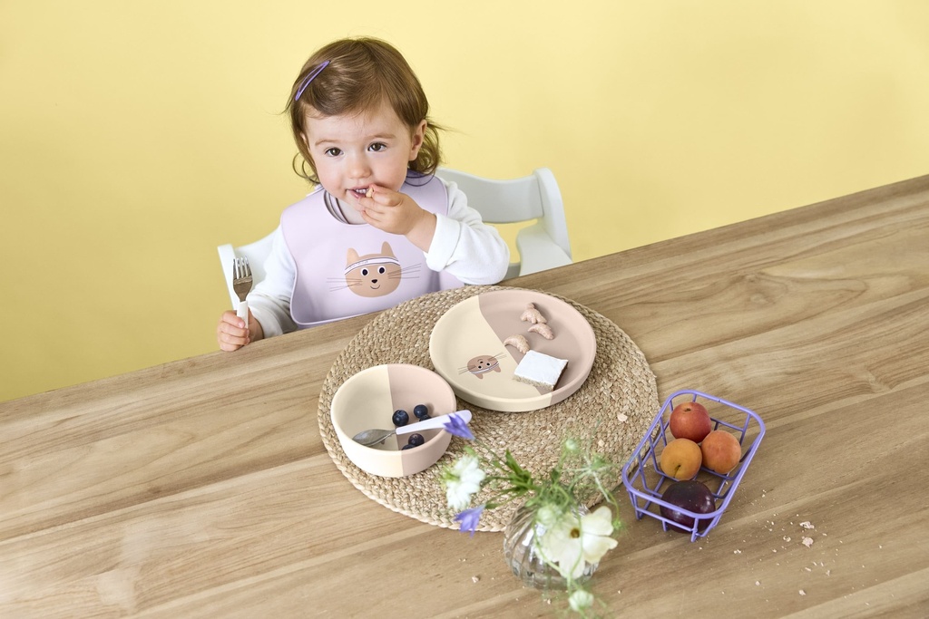 Laessig | Kom Tiny Team Silicone Cat Roze