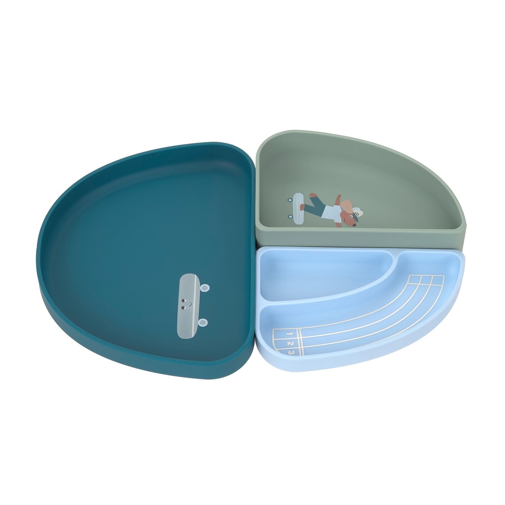 Laessig | Eetset Tiny Team Dog Bordenset Siliconen 3-pack