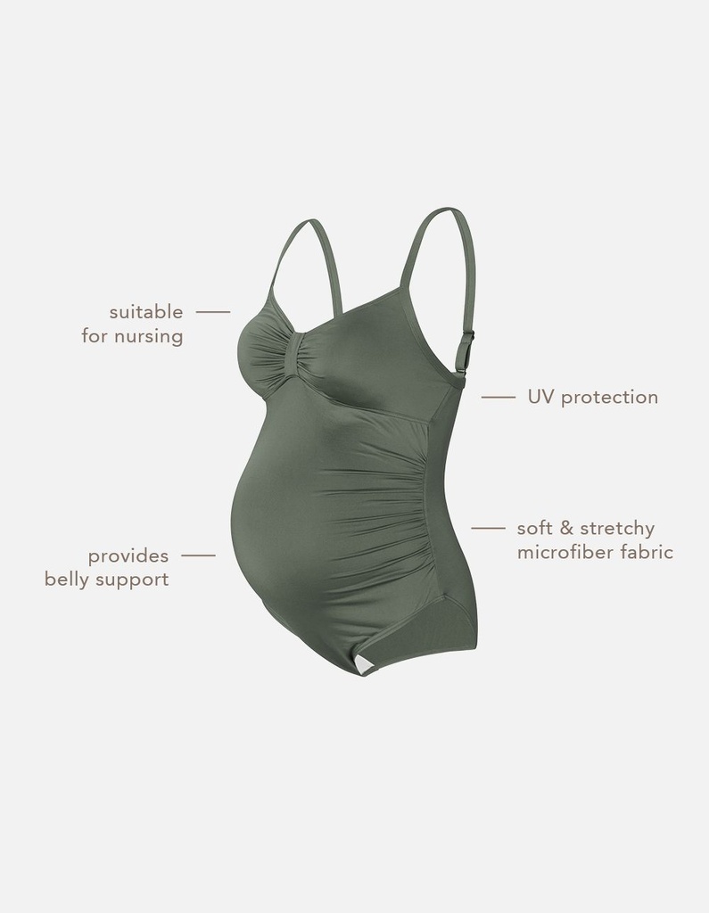 Noppies Maternity | Badpak Saint Tropez Olive UV-bestendig