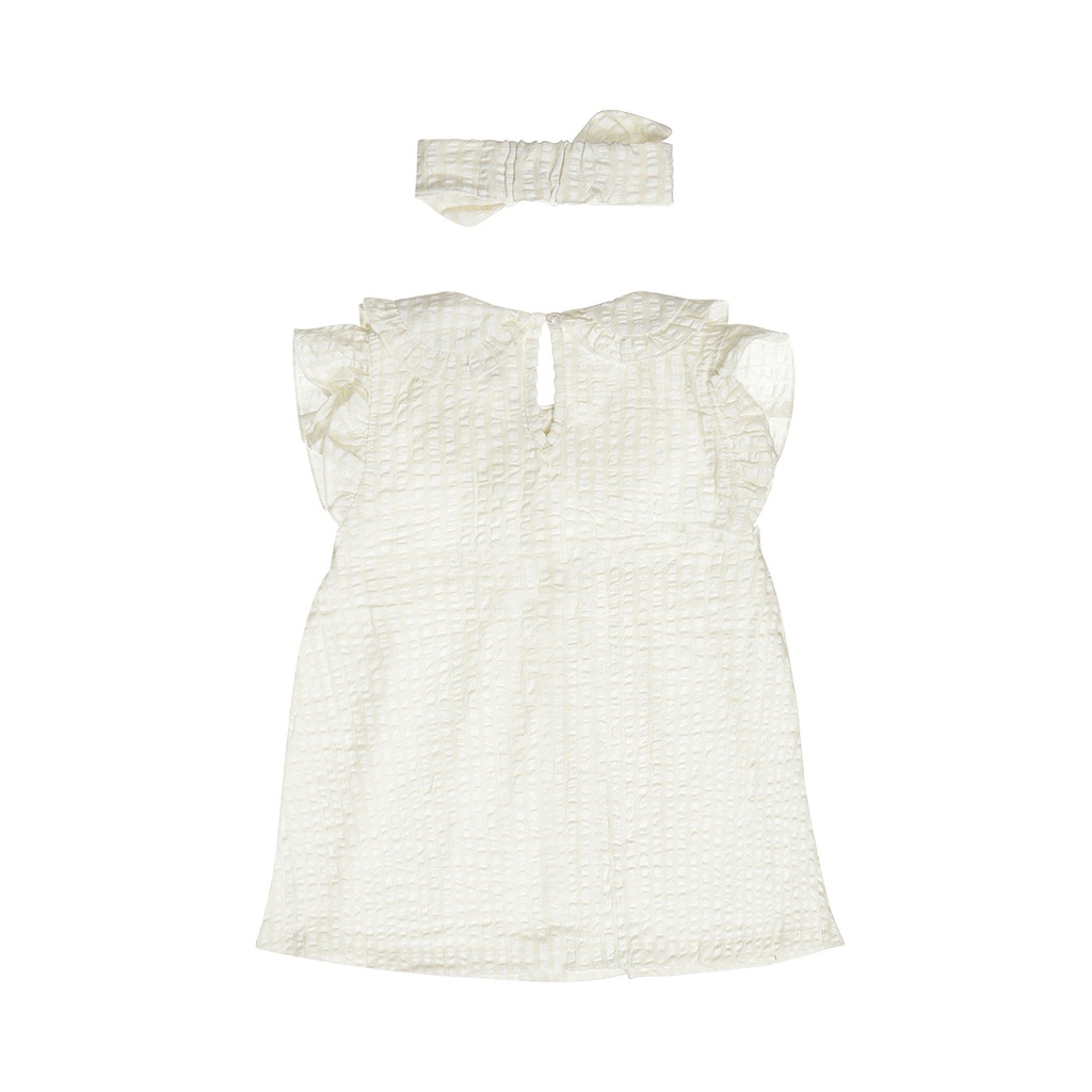 Dirkje | Jurk Girls Little Bee + Haarband Sand