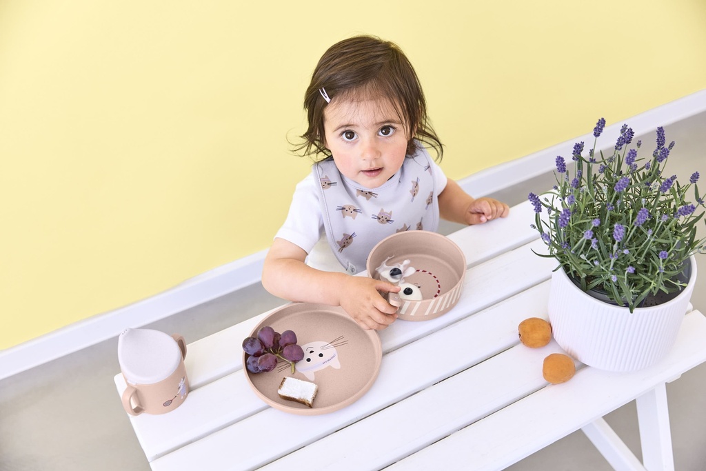 Laessig | Eetset Dish Set Tiny Team Cat PP/Cellulose 4-delig