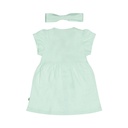 Dirkje | Jurk Girls Flower Power + Haarband Light Aqua