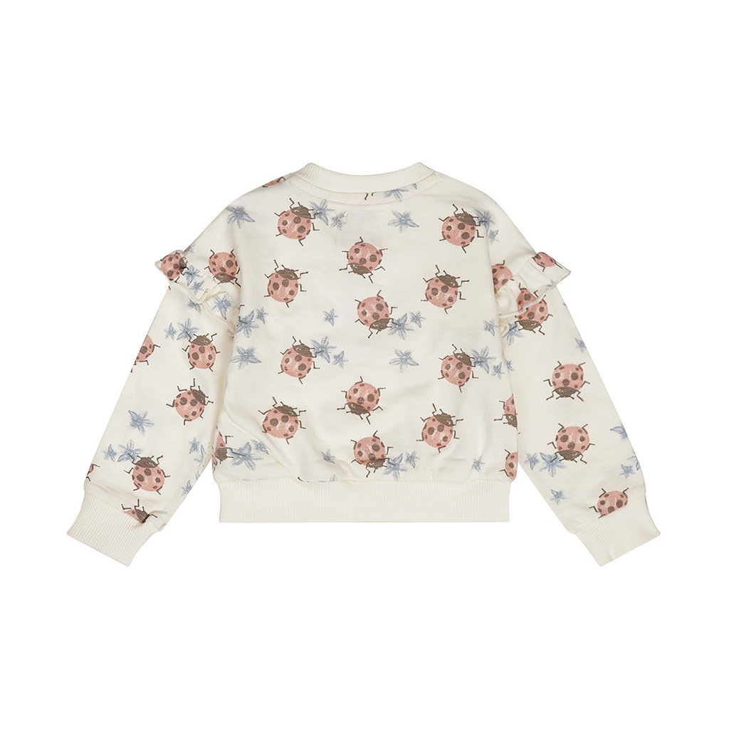 Dirkje | Sweater Girls Ladybug Off White
