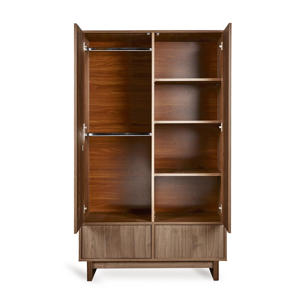 Quax | Kast Kyo 2-deurs Walnut 110x58x189cm