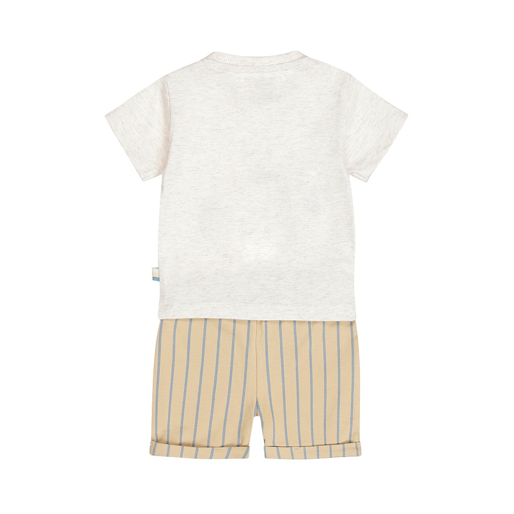Dirkje | Outfit Boys Safari Trip Off White 2-delig
