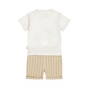 Dirkje | Outfit Boys Safari Trip Off White 2-delig