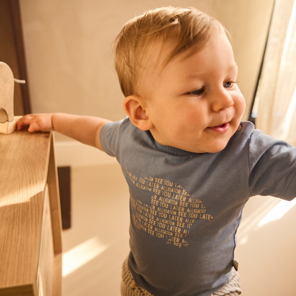 Dirkje | T-shirt Boys Safari Trip Blue