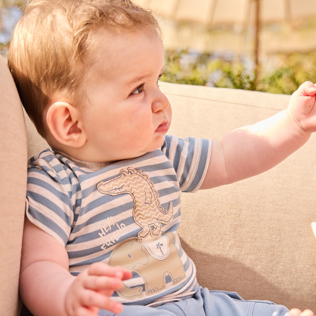 Dirkje | T-shirt Boys Safari Trip Blue