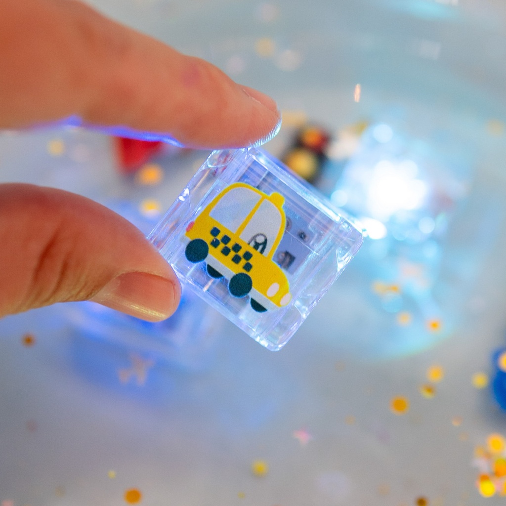 Glo Pals | Badspeelgoed Light Up Cubes Auto 6-pack