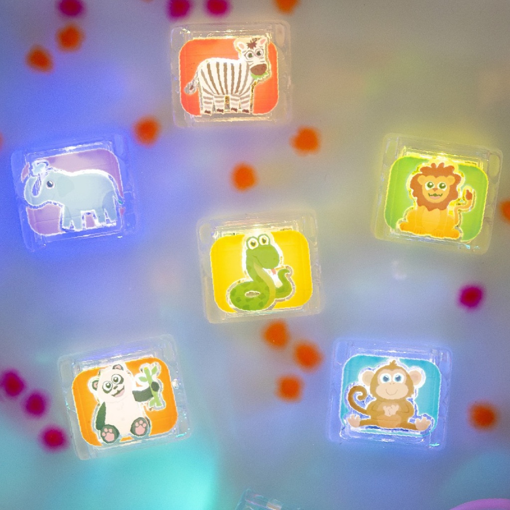 Glo Pals | Badspeelgoed Light Up Cubes Zoo 6-pack