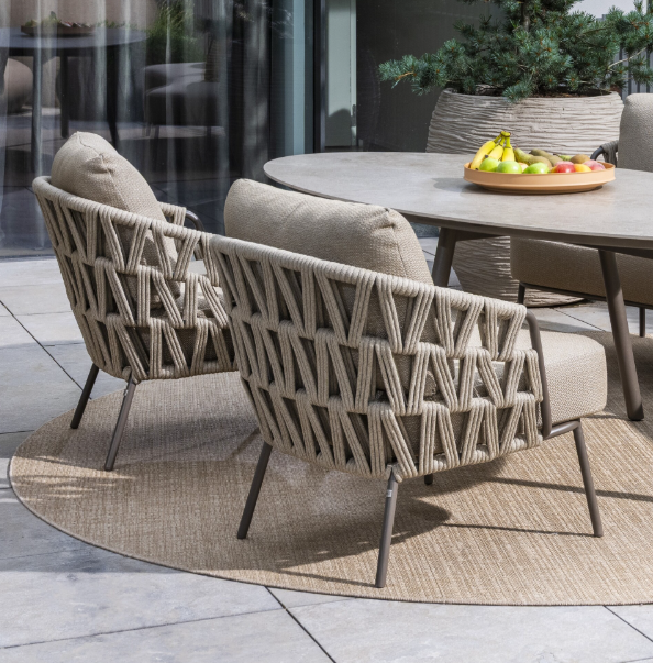 4SO | Tuinstoel Mallorca Low Dining Chair Terre met 2 Cushions 