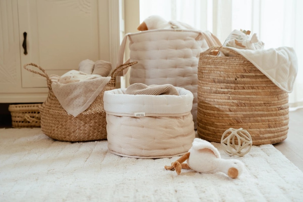 Little Dutch | Verzorgingsmandje Pure Soft Beige Stripe