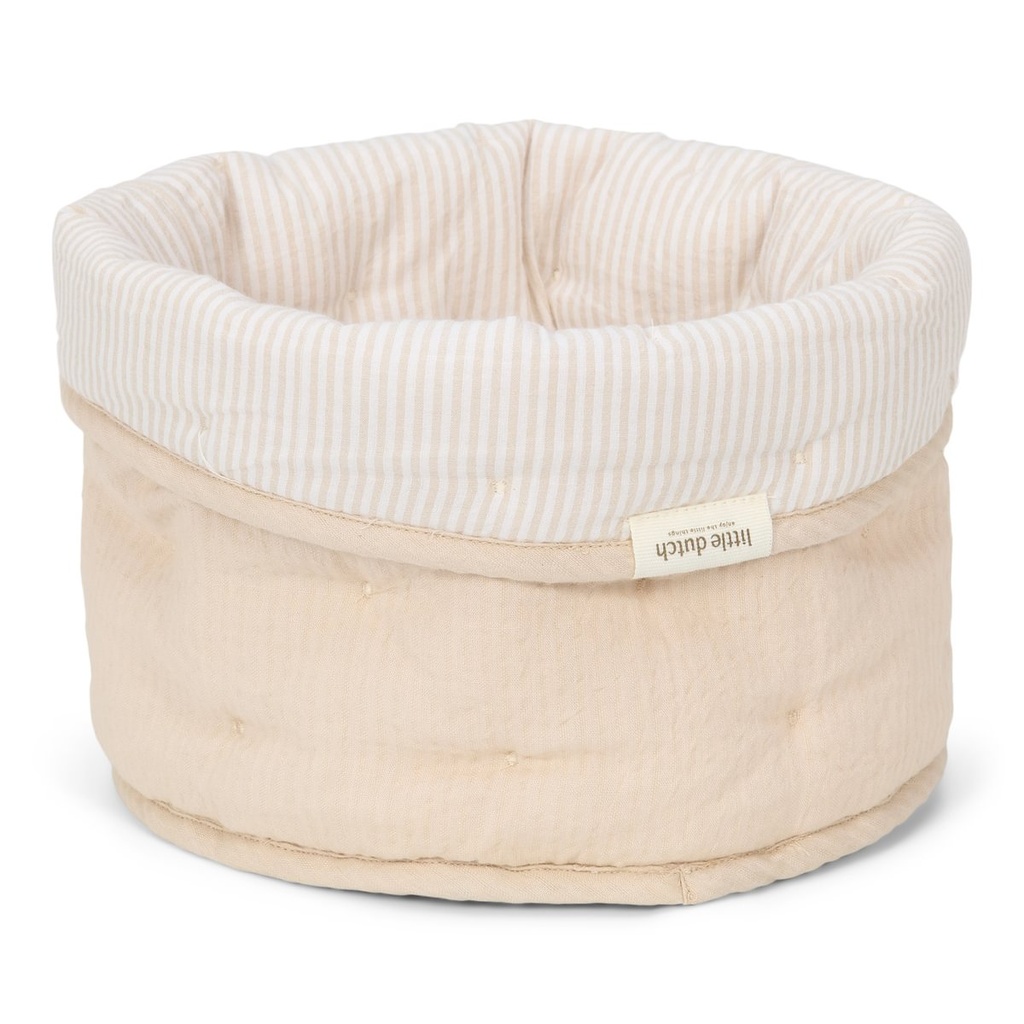 Little Dutch | Verzorgingsmand Pure Soft Beige Stripe Klein