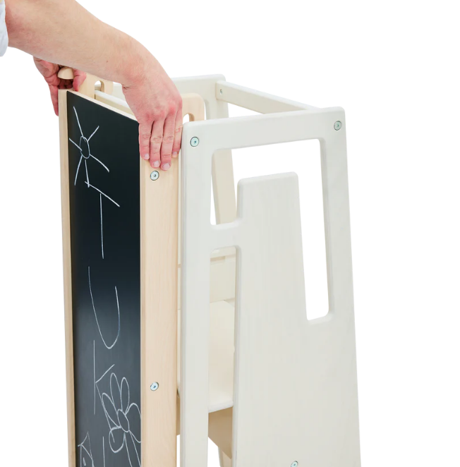 Tuki | Glijbaan/Krijtbord vr Leertoren Naturel/Zwart