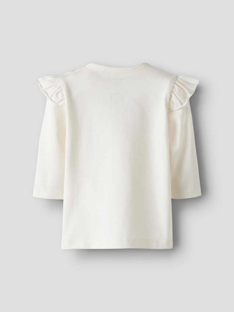 Name it | T-shirt Girls Nbfbirdy Longsleeve Cloud Dancer