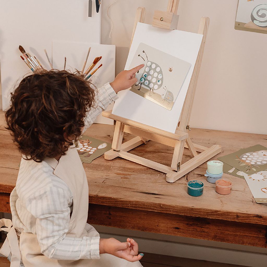 Little Dutch | Verf Forest Friends Vingerverf 10 Kaarten/4 Kleuren