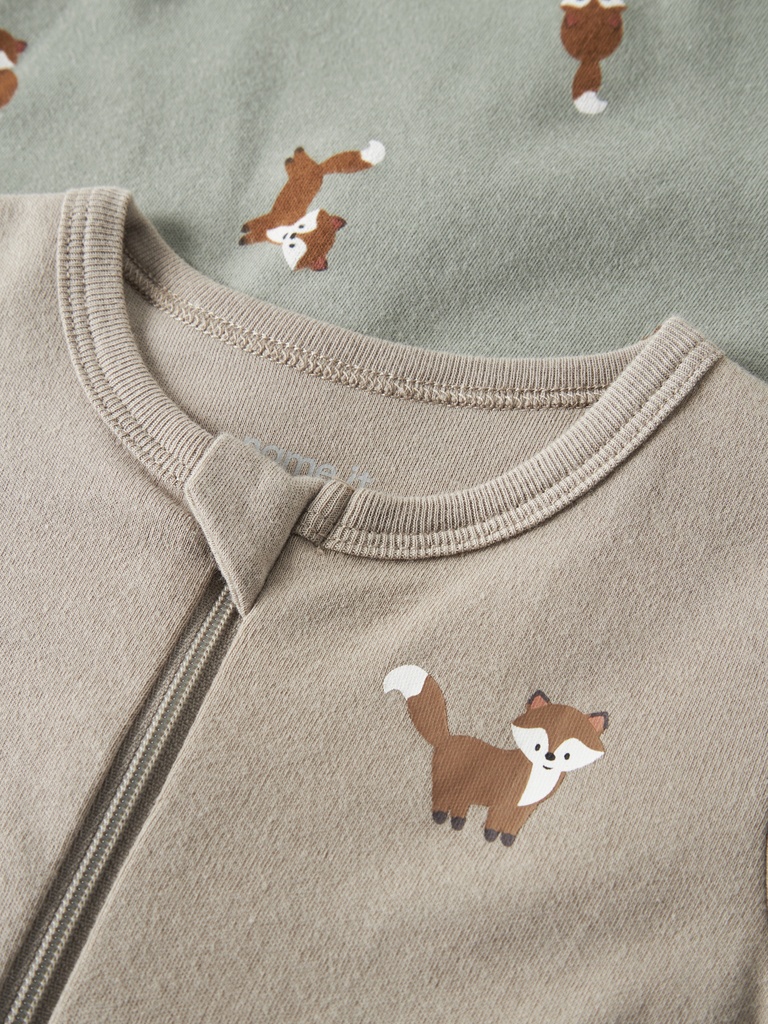 Name it | Kruippak Boys Fox Zip Shadow/Aluminum