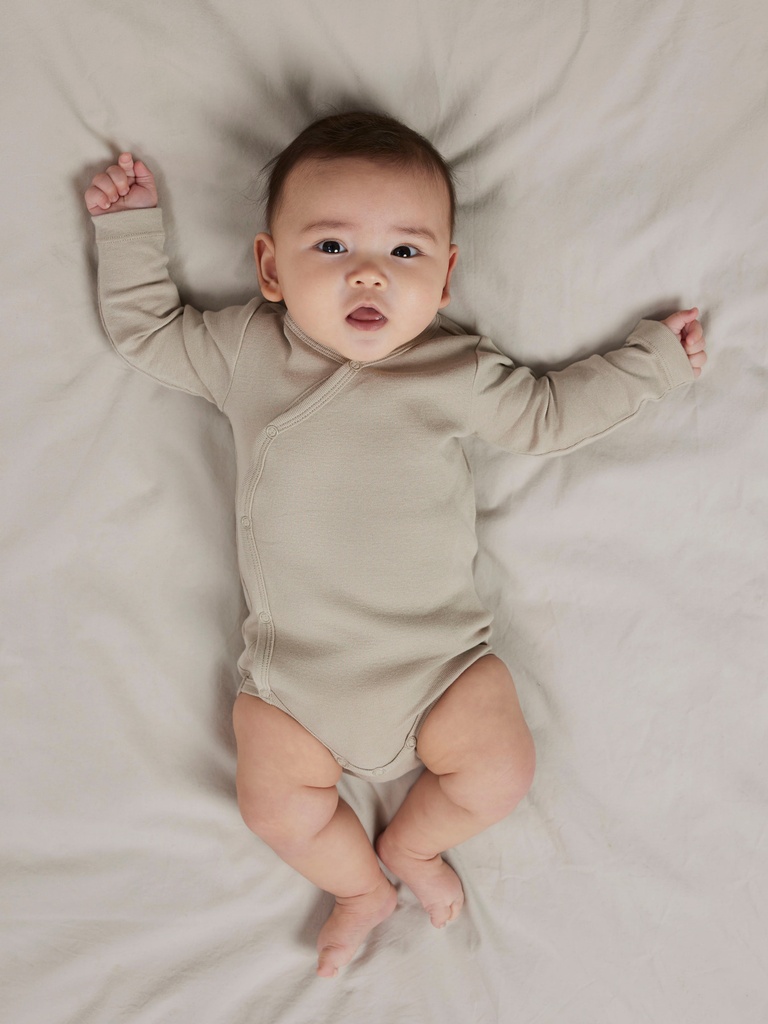 Name it | Body Uni Longsleeve Pure Cashmere/Bright White 2-pack