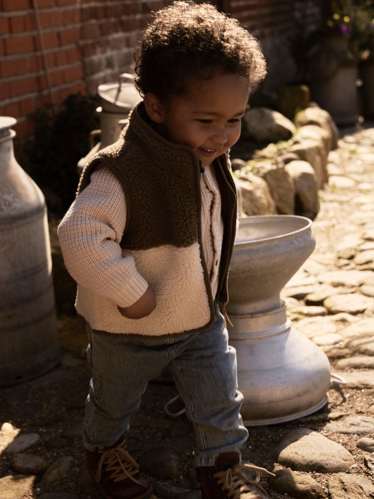 Lil'Atelier | Bodywarmer Boys Nbmlajo Shitake/Turtledove