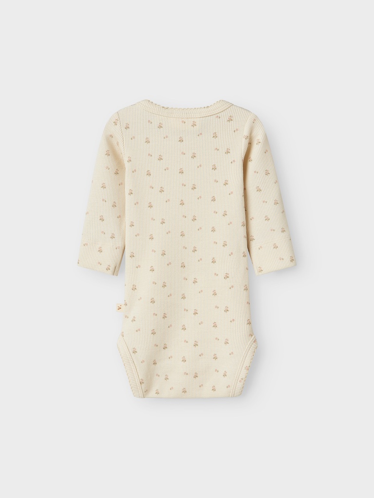 Lil'Atelier | Body Girls Nbmgago Flower Longsleeve Turtledove