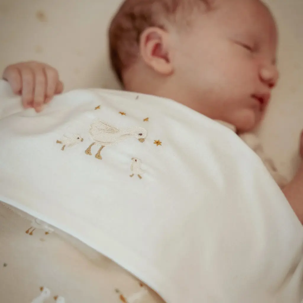 Little Dutch | Laken Ledikant Little Goose Geborduurd 110x140cm