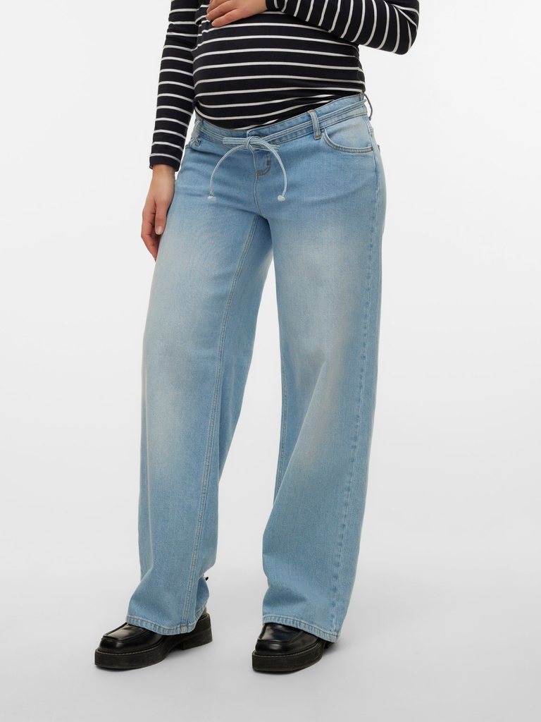 Mamalicious | Broek Mlfula Wide Lege Denim Light Blue