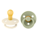 Bibs | Fopspeen T1 Latex Rond Sage/Ivory 0-6m 2-Pack