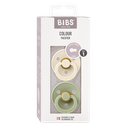 Bibs | Fopspeen T1 Latex Rond Sage/Ivory 0-6m 2-Pack