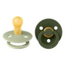 Bibs | Fopspeen T1 Latex Rond Sage/Hunter Green 0-6m 2-Pack