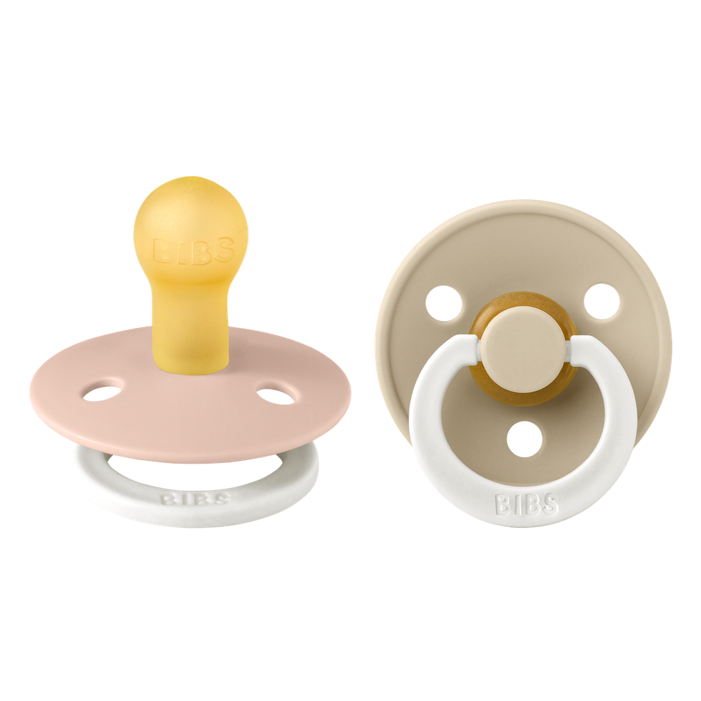 Bibs | Fopspeen T1 Night Latex Rond Blush Glow/Vanilla Glow 0-6M 2-pack