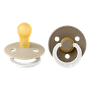 Bibs | Fopspeen T1 Night Latex Rond Vanilla Glow/Dark Oak Glow 0-6m 2-Pack