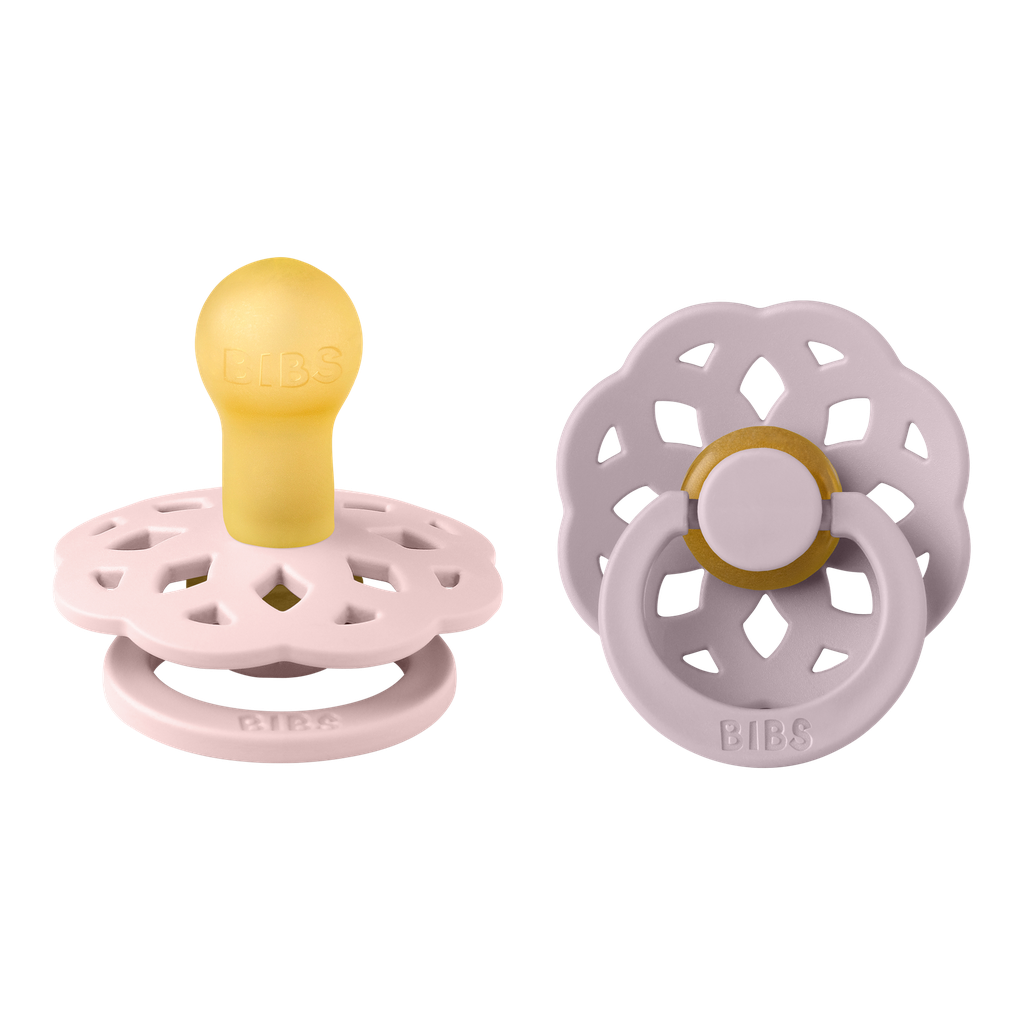 Bibs | Fopspeen T1 Latex Rond Boheme Blossom/Dusty Lilac 0-6m 2-pack