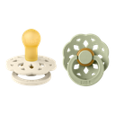 Bibs | Fopspeen T1 Latex Rond Boheme Ivory/Sage 0-6m 2-Pack
