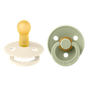 Bibs | Fopspeen T2 Latex Rond Ivory/Sage 6-18m 2-Pack